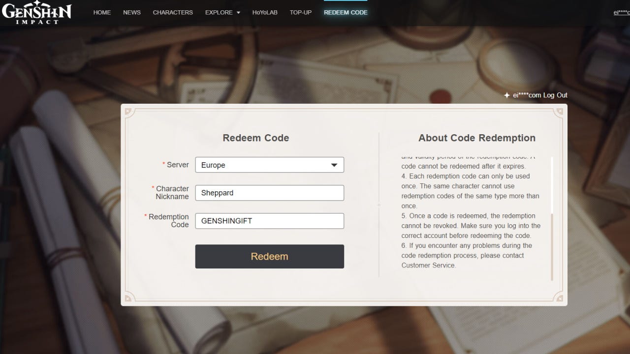 Genshin Impact codes for December 2024 and how to redeem them