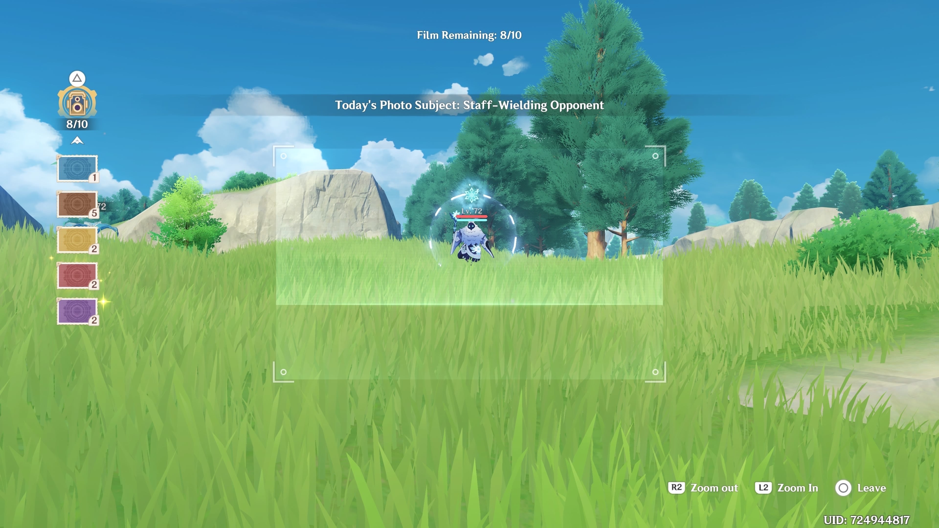 kamera view of an abyss mage with different colour samples displayed to the left