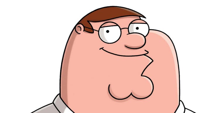 The smiling face of Family Guy star Peter Griffin.