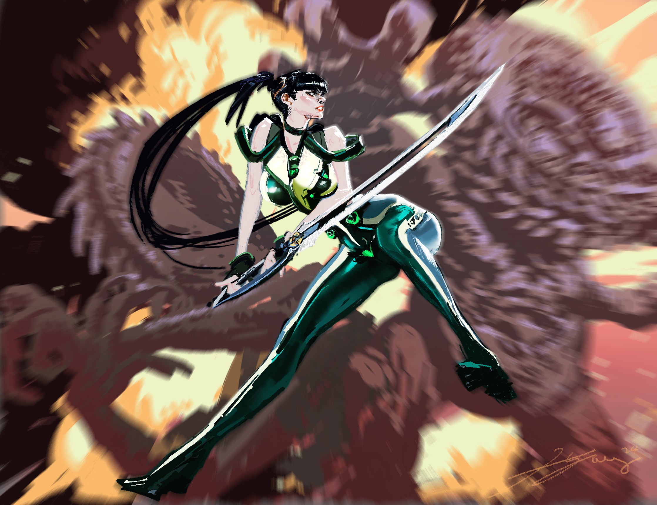 Ilustração de Stellar Blade