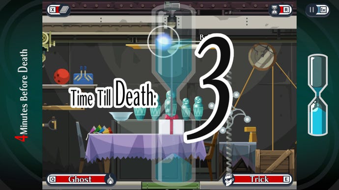 The timer until death drops to three seconds in Ghost Trick: Phantom Detective