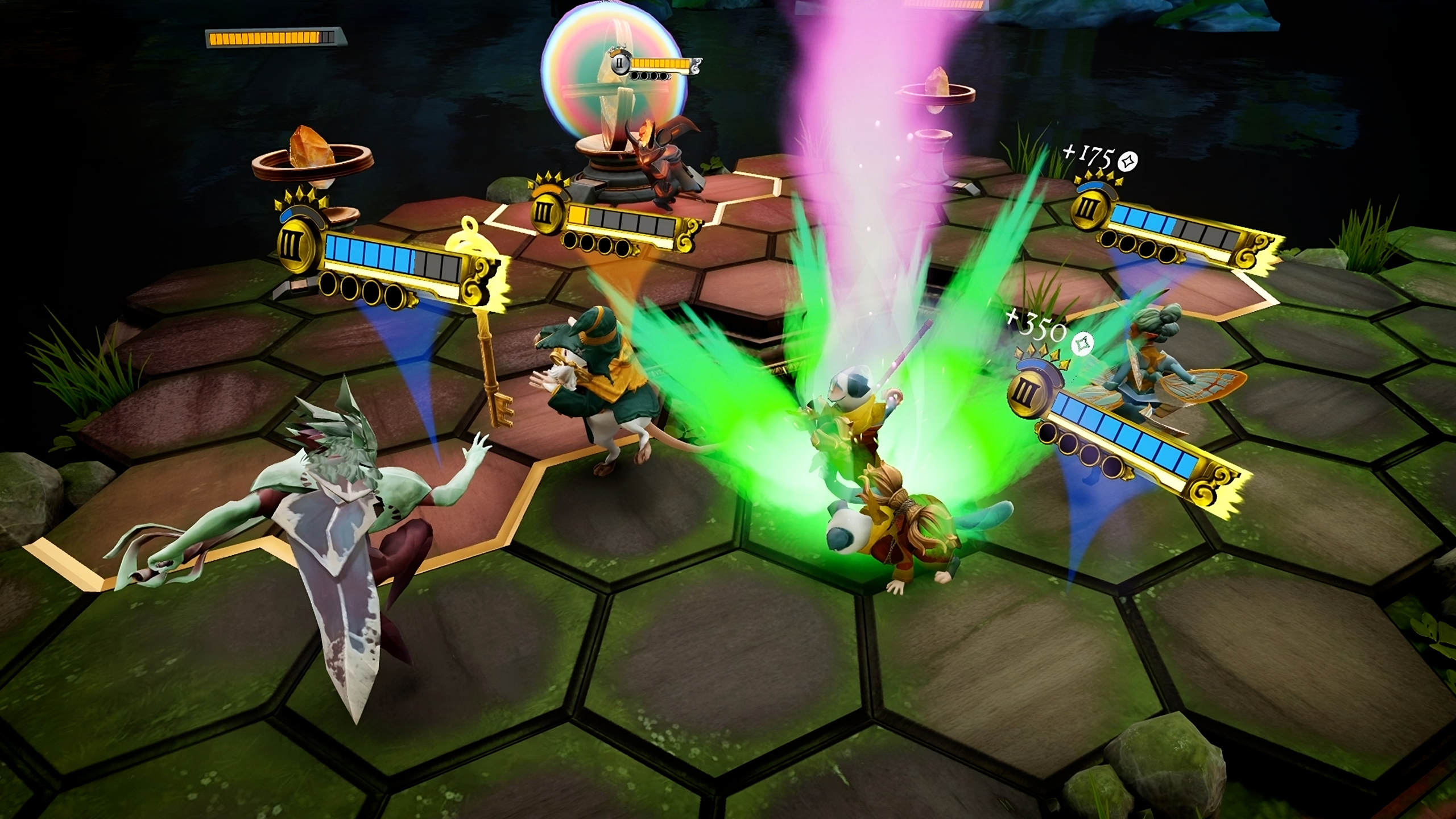 Champions battle on the hexboard in Glassbreakers