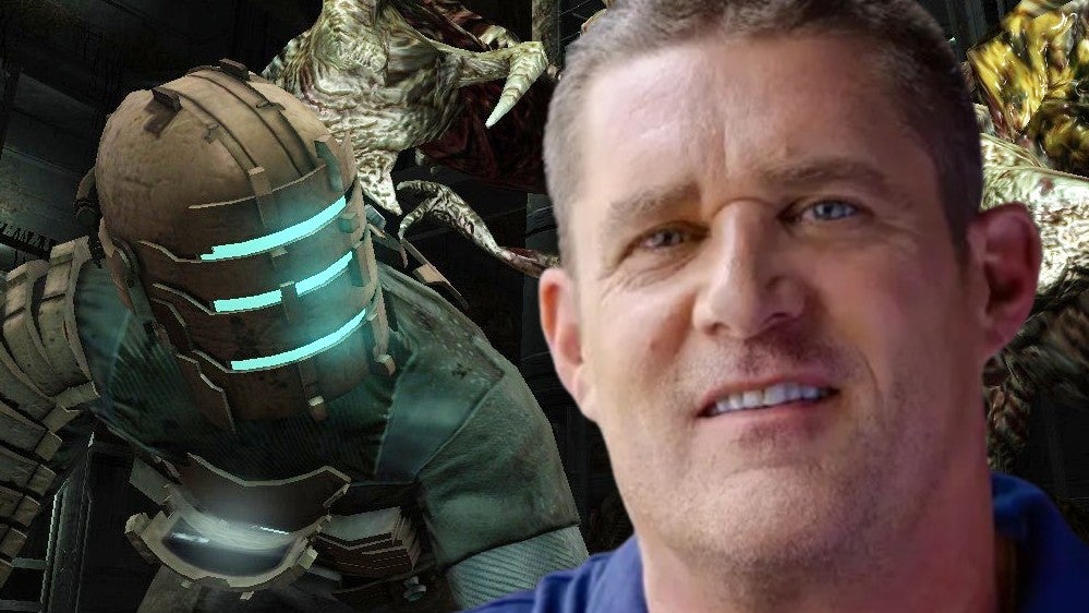 Glen Schofield image overlaid on a screenshot from Dead Space