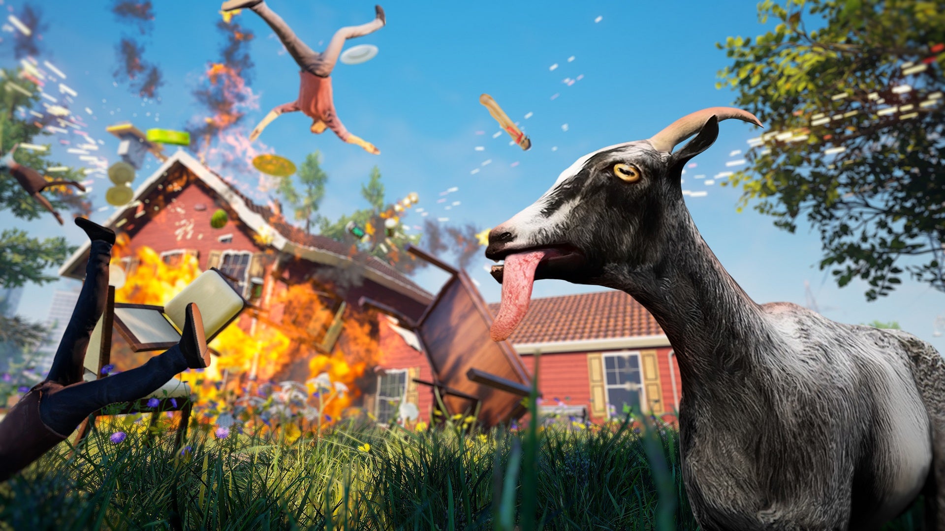 Goat Simulator Remastered se parece a como recuerdo que se veía Goat Simulator