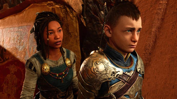 God of War Ragnarok review - Atreus and Angrboda