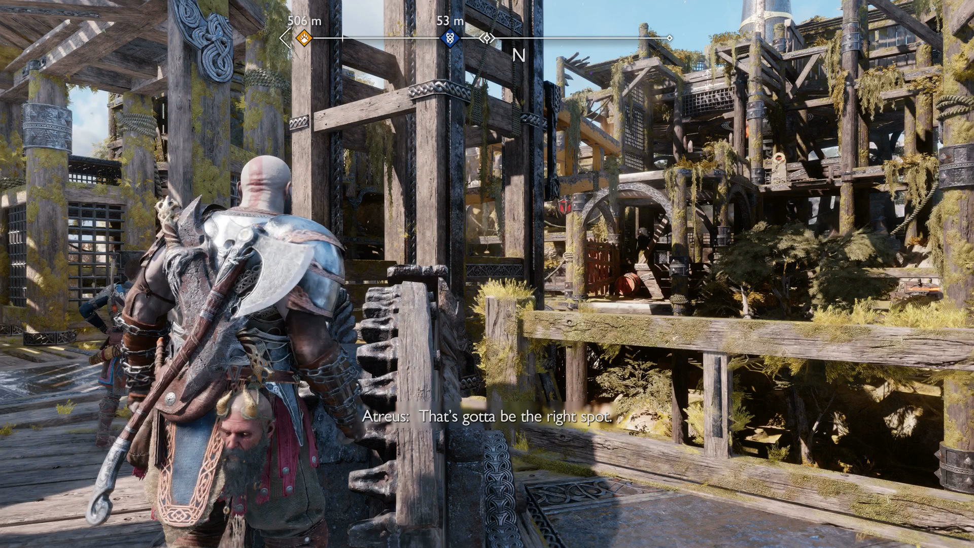 The correct position of the lift wheel on Althjof&rsquo;s Rig in God of War Ragnarok