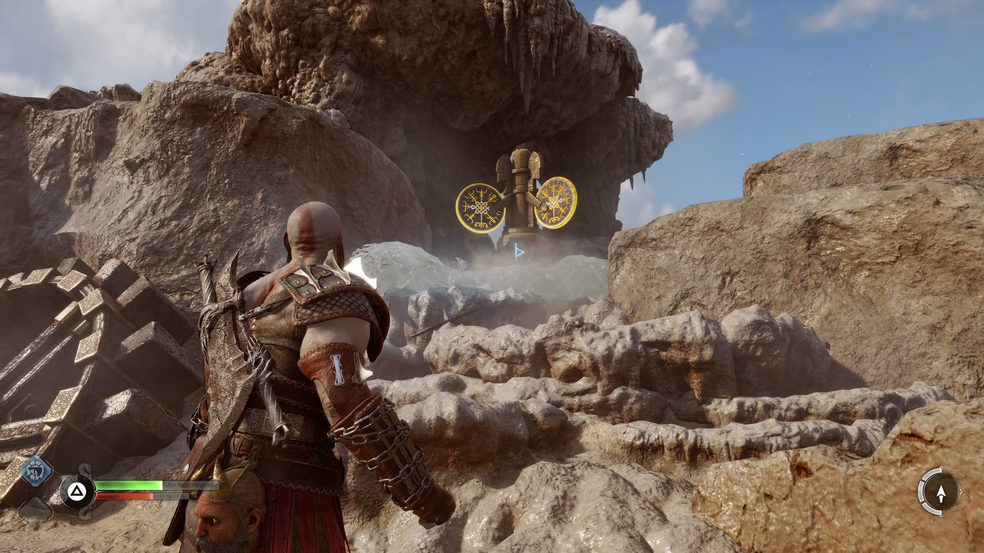 The first spinner in the Aurvangar Wetlands in God of War Ragnarok