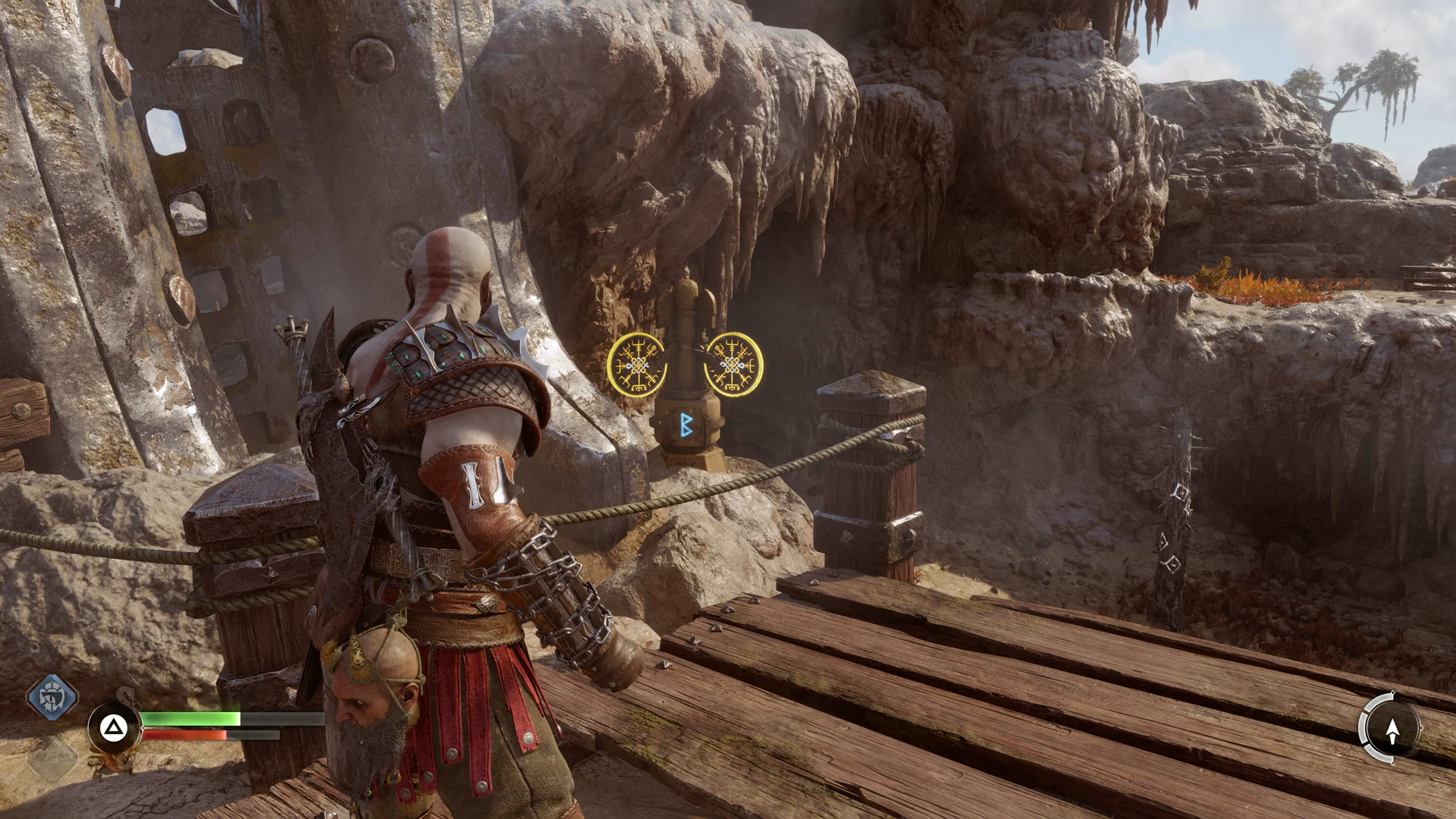 The second spinner in the Aurvangar Wetlands in God of War Ragnarok