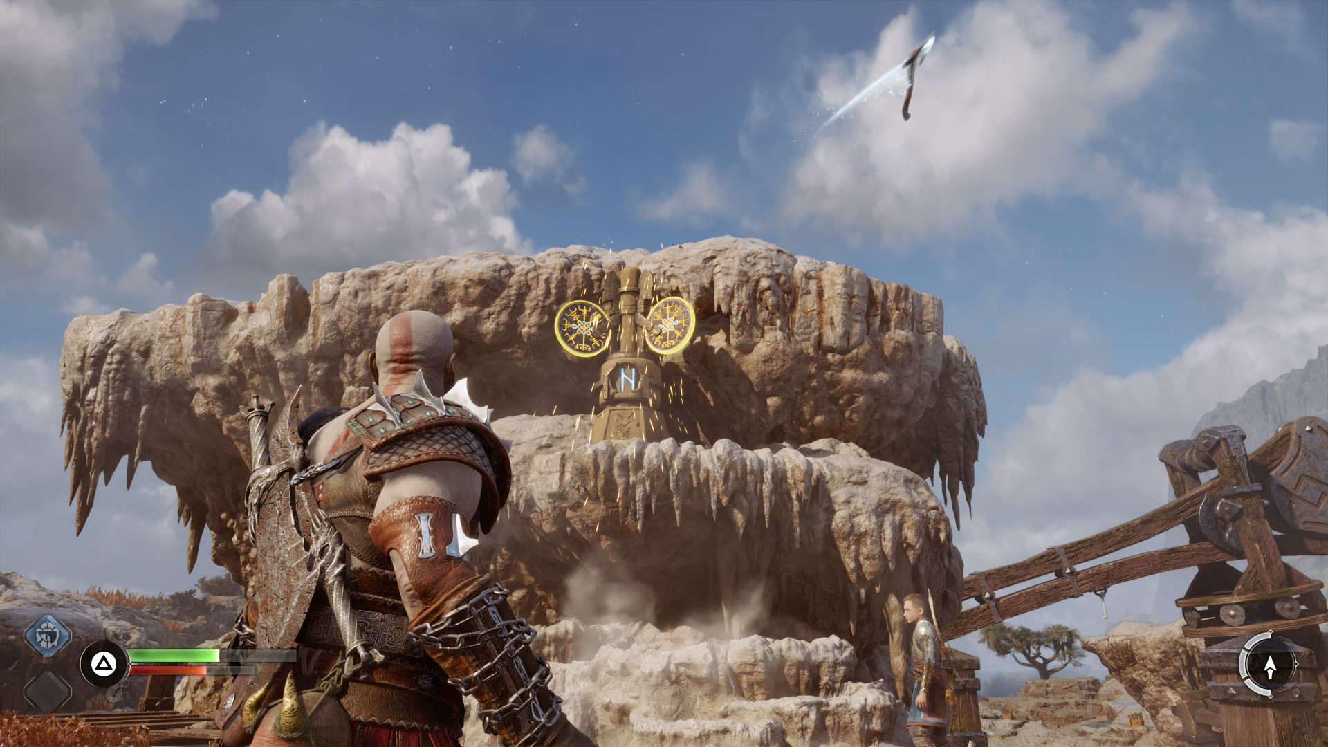 The third spinner in the Aurvangar Wetlands in God of War Ragnarok