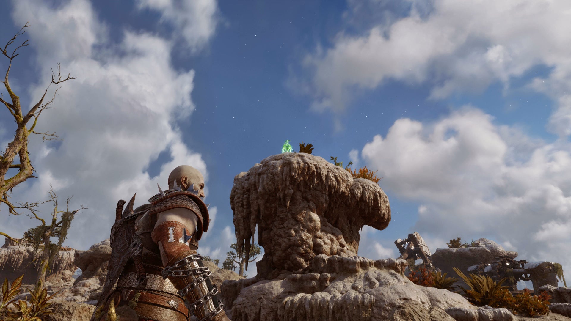 Kratos exploring the Aurvangar Wetlands in God of War Ragnarok - 3