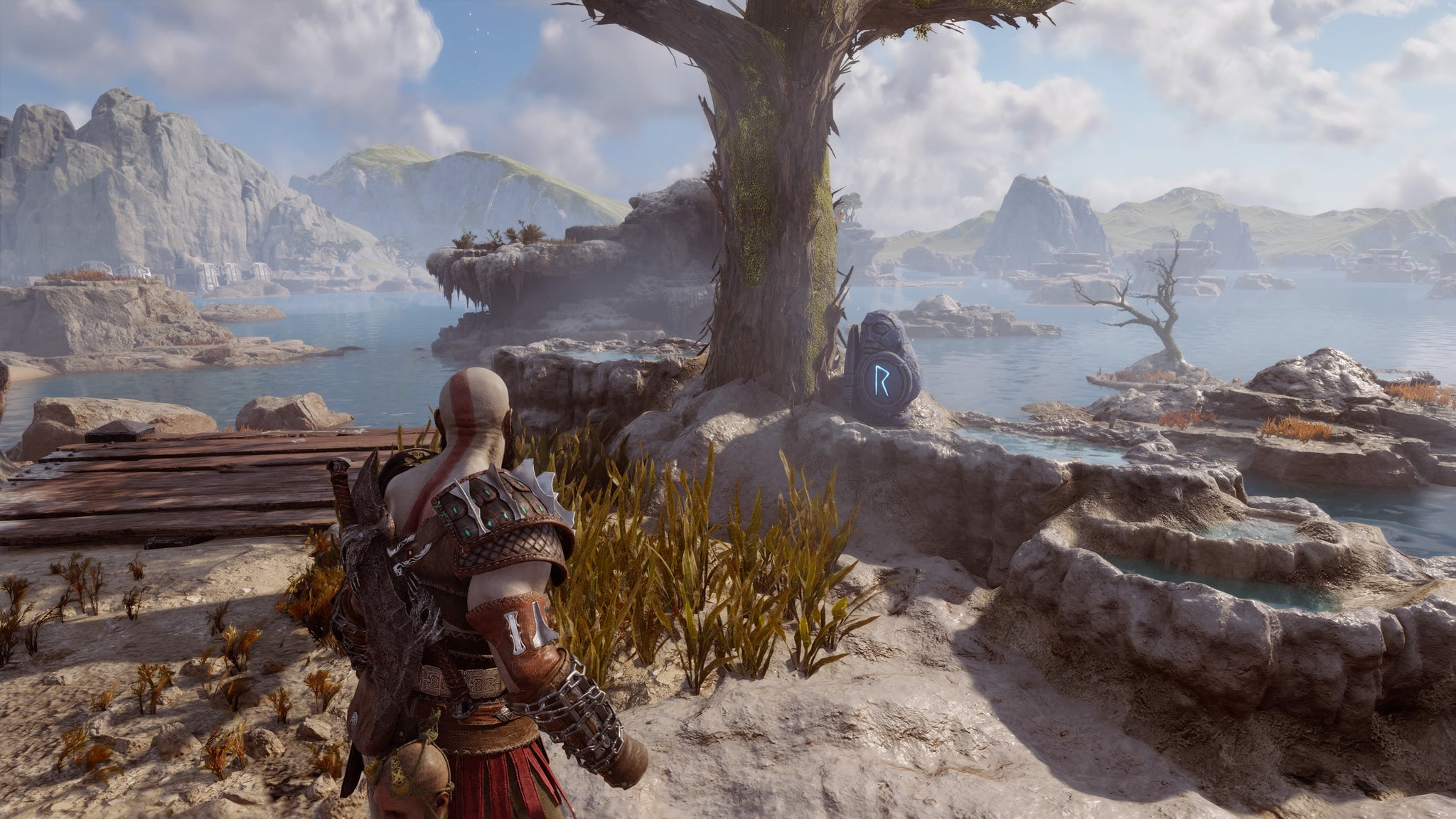 The third idol statue sealing the first Aurvangar Wetlands Nornir Chest in God of War Ragnarok - 8