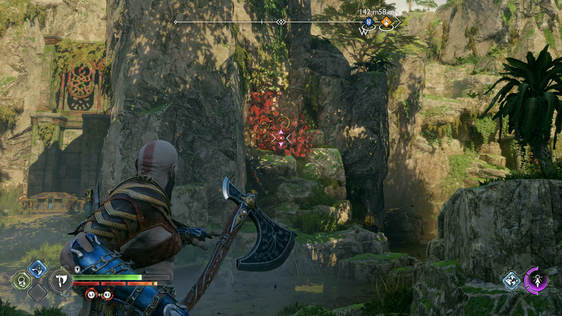 The third rune spinner in the Cliffside Ruins in God of War Ragnarok