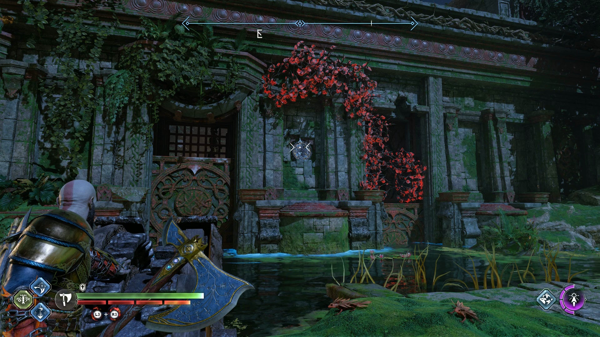 Kratos opening the water gates on the dam in The Jungle in God of War Ragnarok - 17