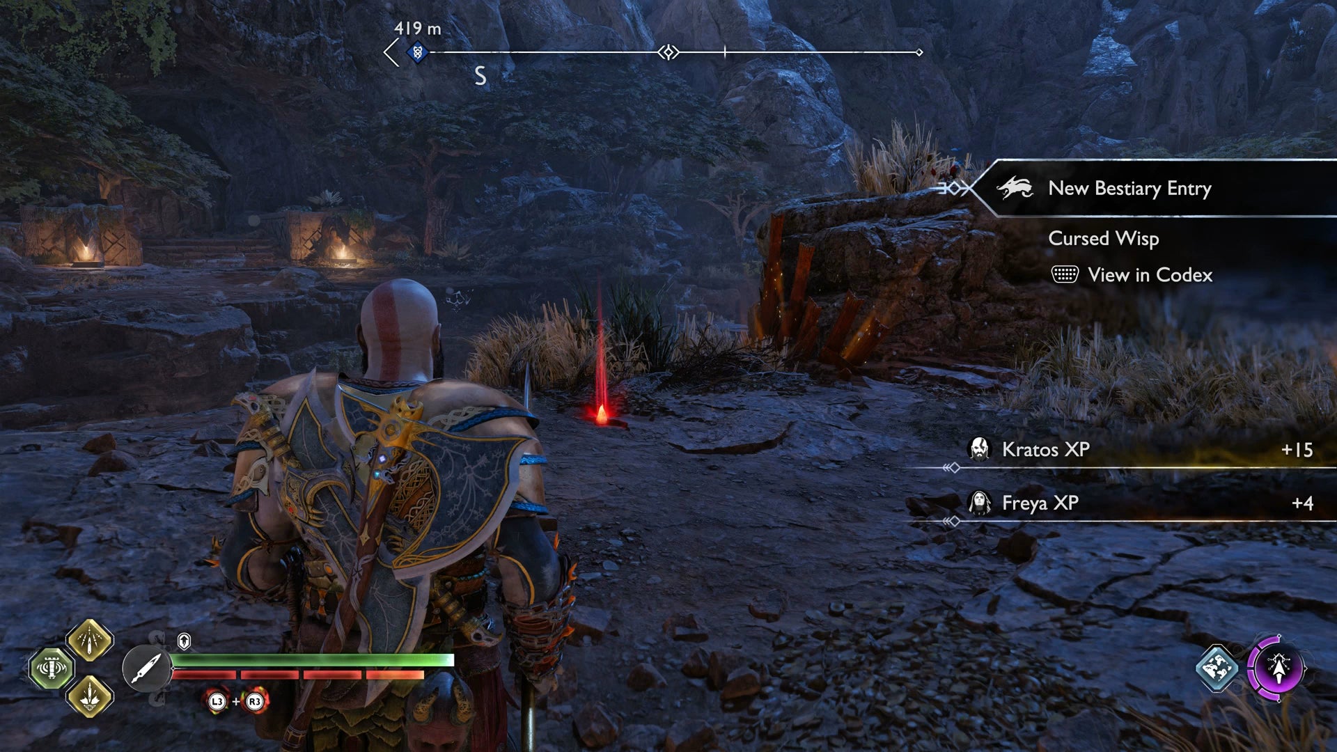 Kratos looking at the temple which leads to The Jungle in God of War Ragnarok - 4