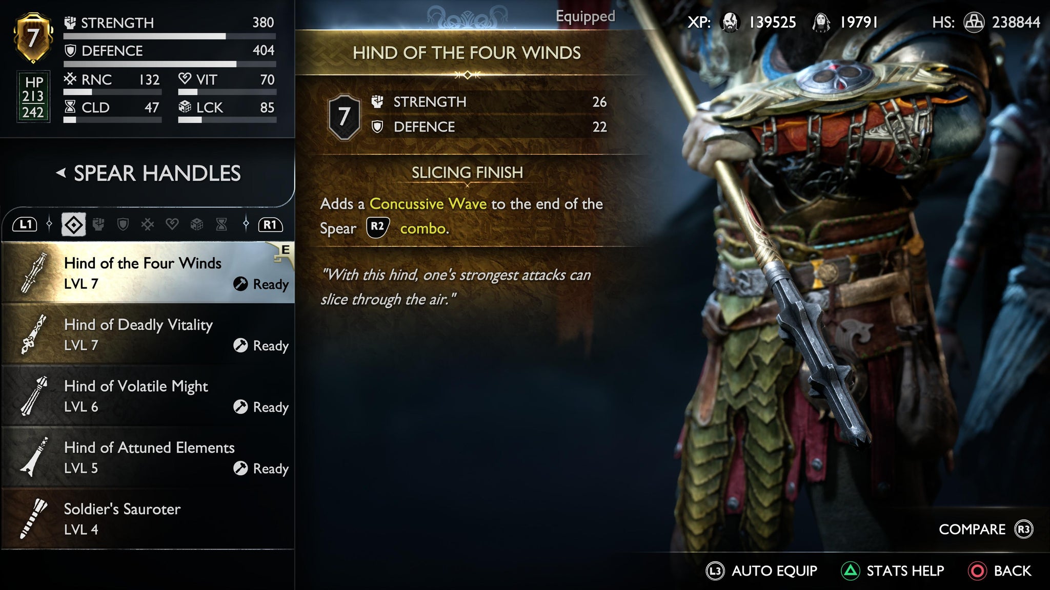 Kratos holding the Hind of the Four Winds in God of War Ragnarok - 10