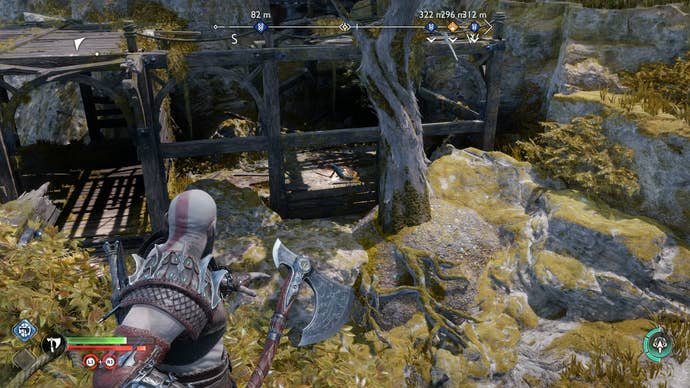 The vantage point needed to defeat the Ormr on Modvitnir's Rig in God of War Ragnarok