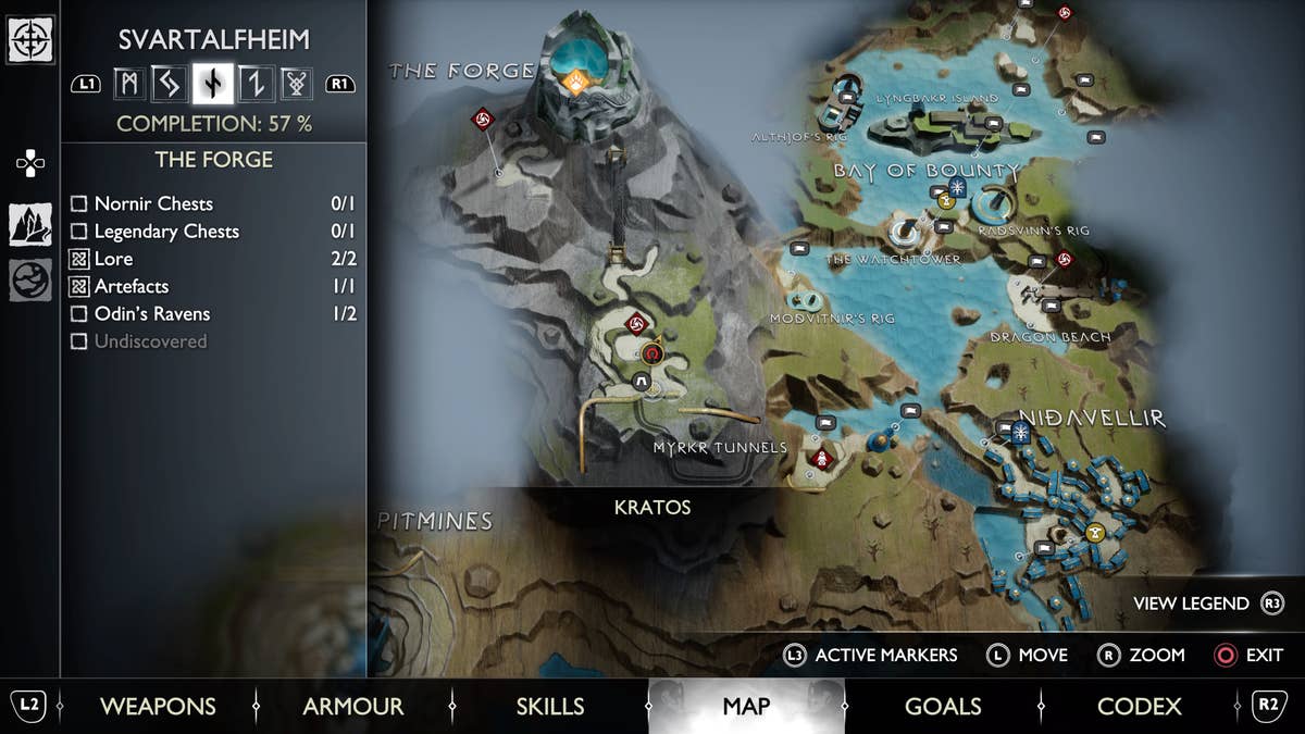 Ragnarok Pyramids Map Ragnarok Map God Of War Ragnarok: How To Find Gna, Valkyrie Queen