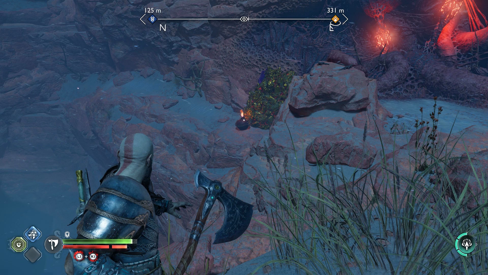 Kratos finding a new vantage point to clear a path forward in God of War Ragnarok - 15