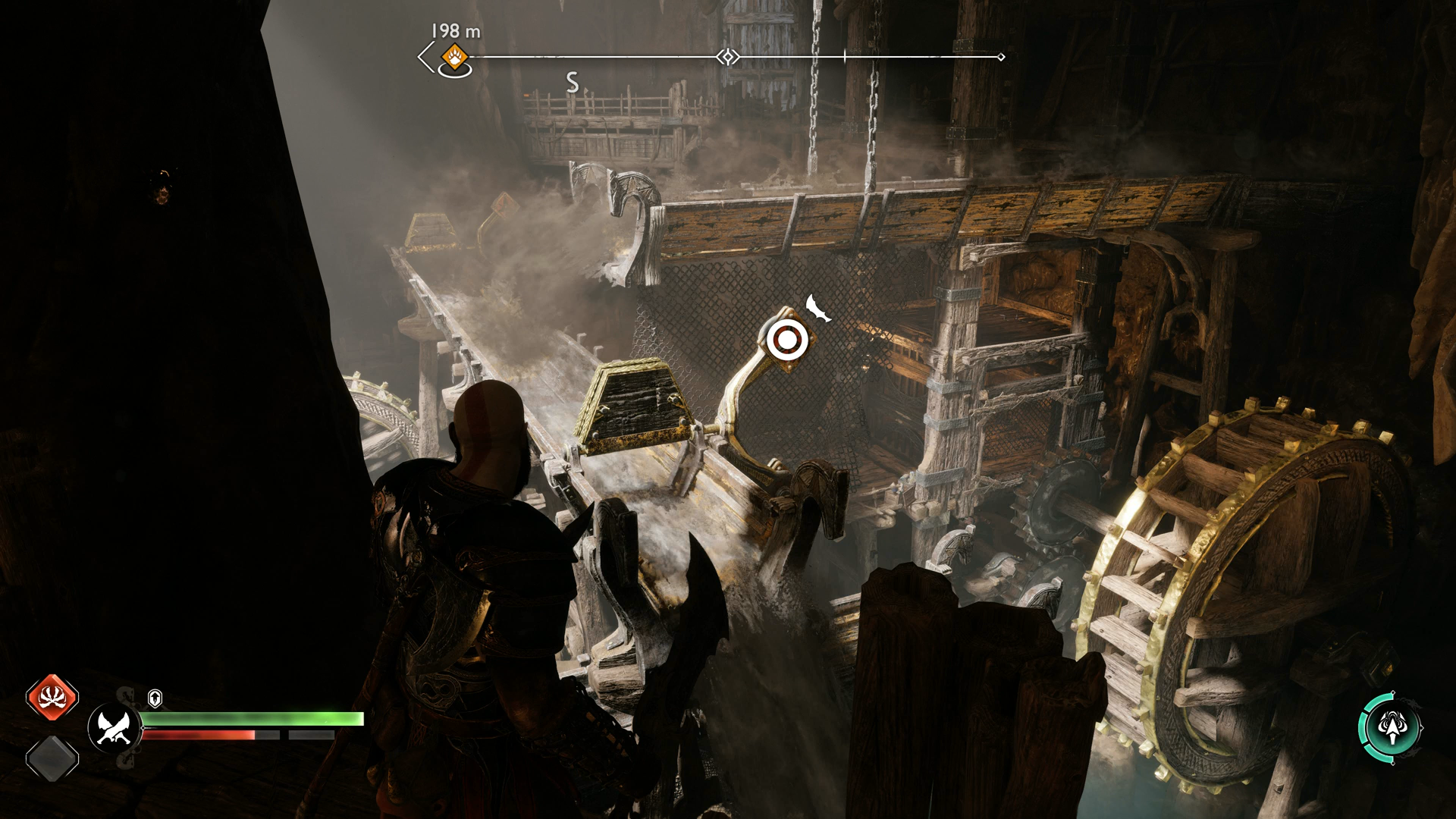 A hidden gate controlling water in The Applecore in God of War Ragnarok