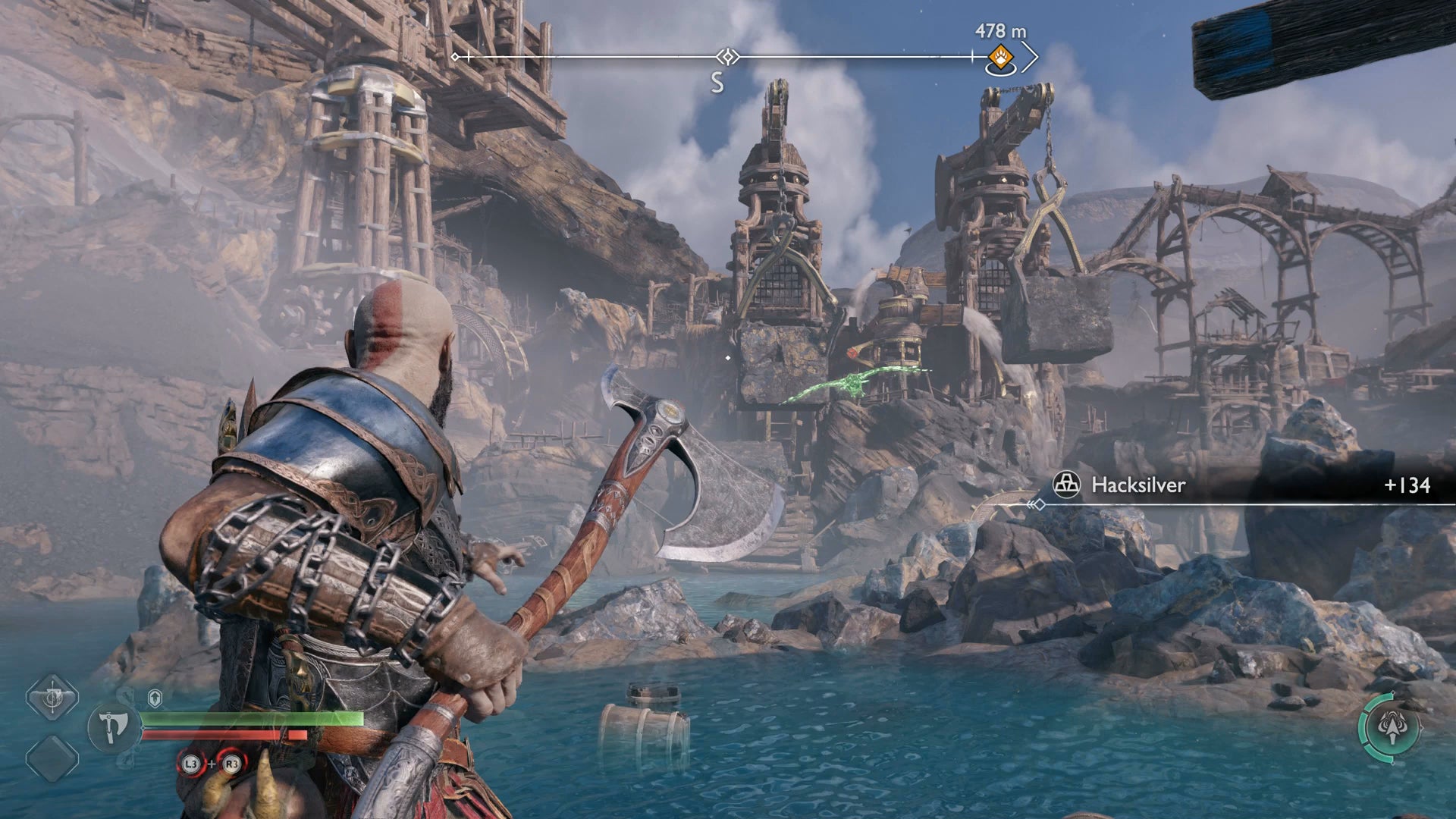 Kratos looking out over The Applecore in God of War Ragnarok - 3