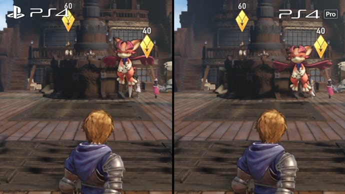 granblue fantasy: relink screenshot showing ps4 vs ps4 pro