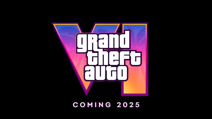 The GTA 6 logo and release window of 2025.