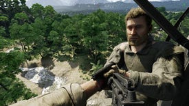Sharing a helicopter ride over a jungle with a steely-eyed, pistol-wielding allied soldier.