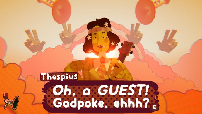 Thespius says: Oh, a guest! Godpoke, ehhh?"