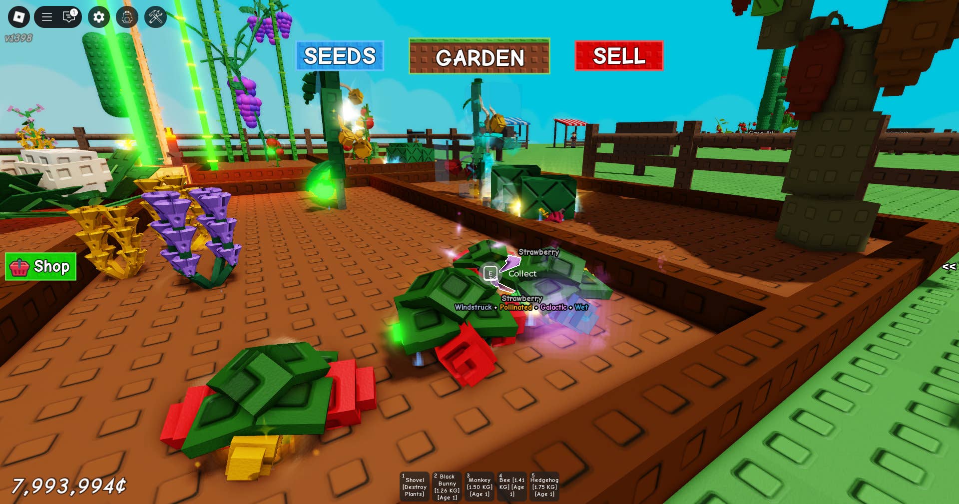 All Grow a Garden plant mutations and multipliers