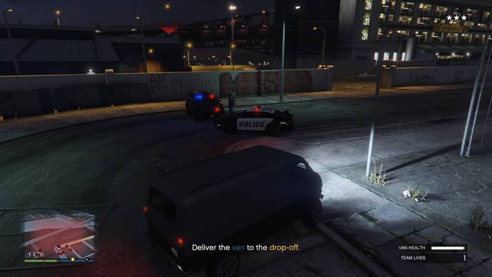 The van getaway in GTA Online Criminal Enterprise Counter Intelligence mission
