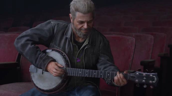 Gustavo Santaolalla playing the banjo in The Last of Us Part 2 Remastered