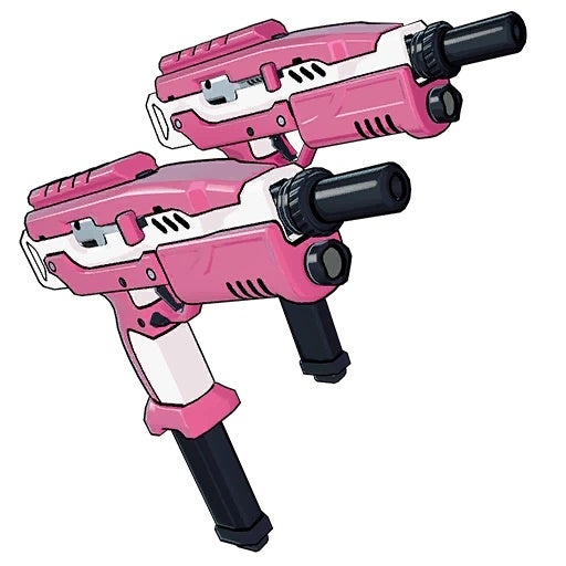 Menu view of Gwenpool&rsquo;s Dual Micro SMGs in Fortnite.