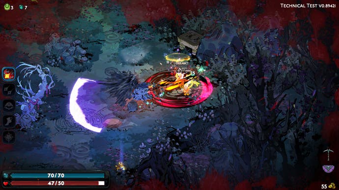 Attacks go off in a circular movement in Hades 2.