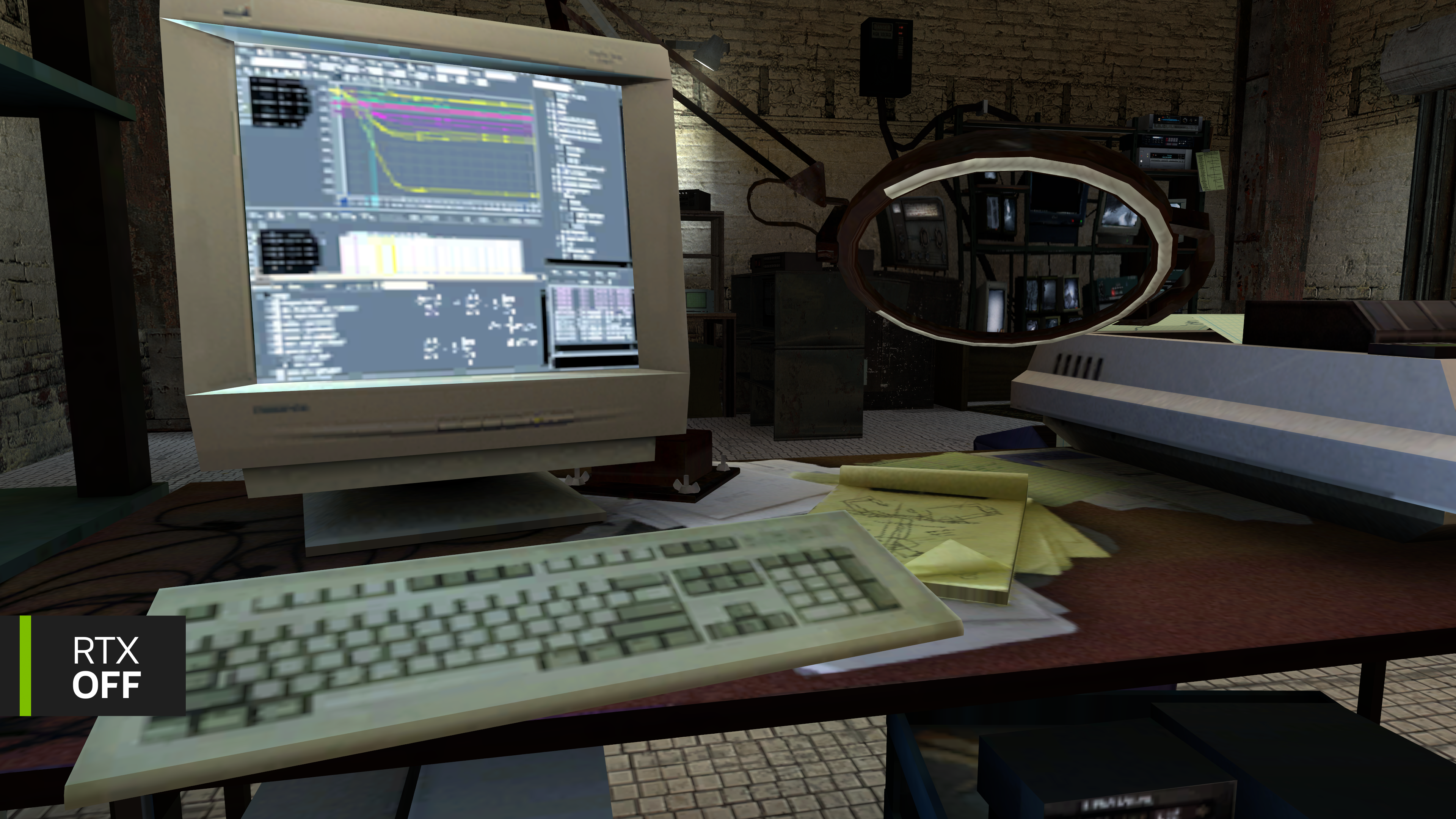 Kleiner&rsquo;s desk in the original Half-Life 2.