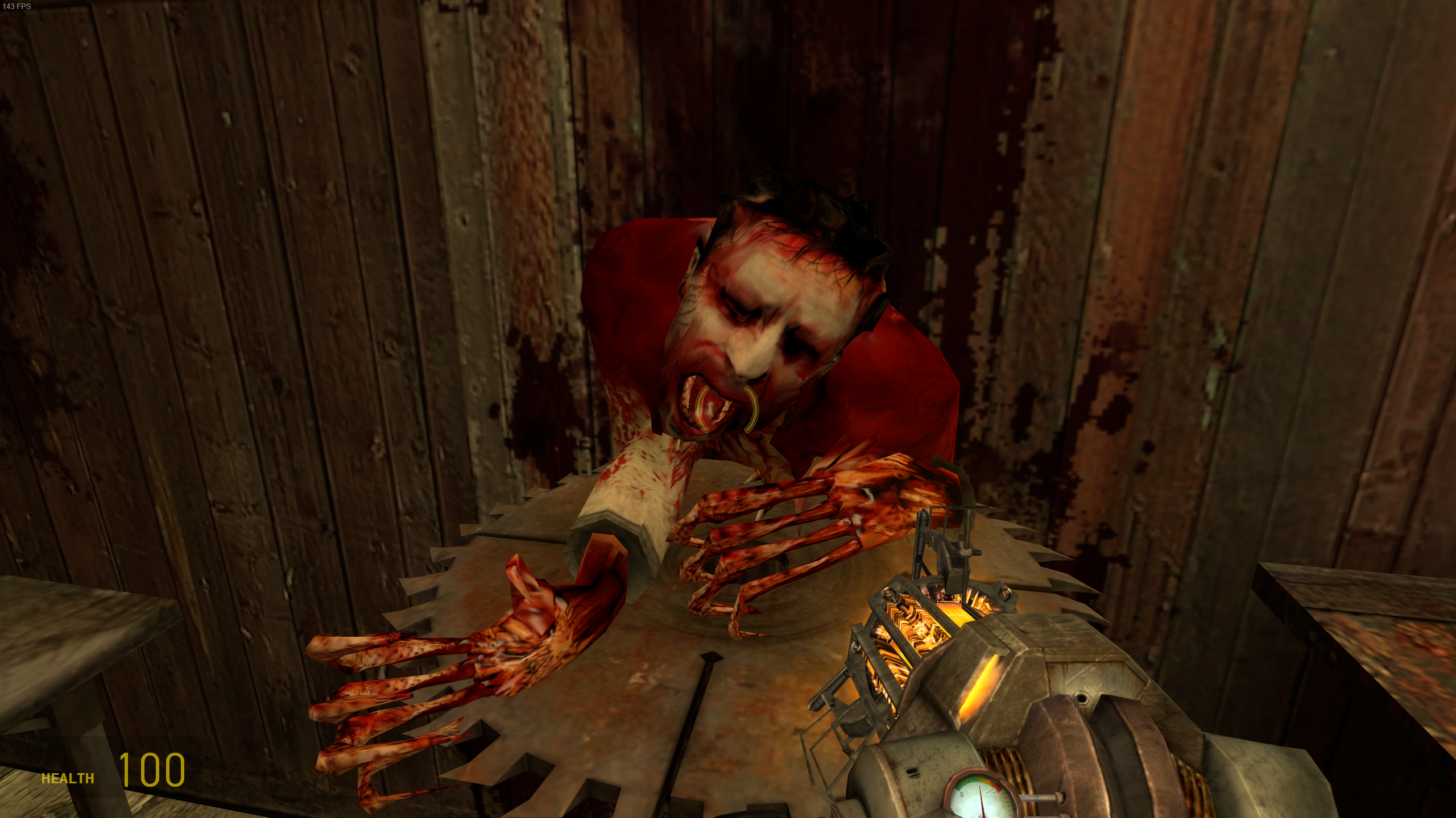 A dead headcrab zombie (minus the headcrab) in Half-Life 2.