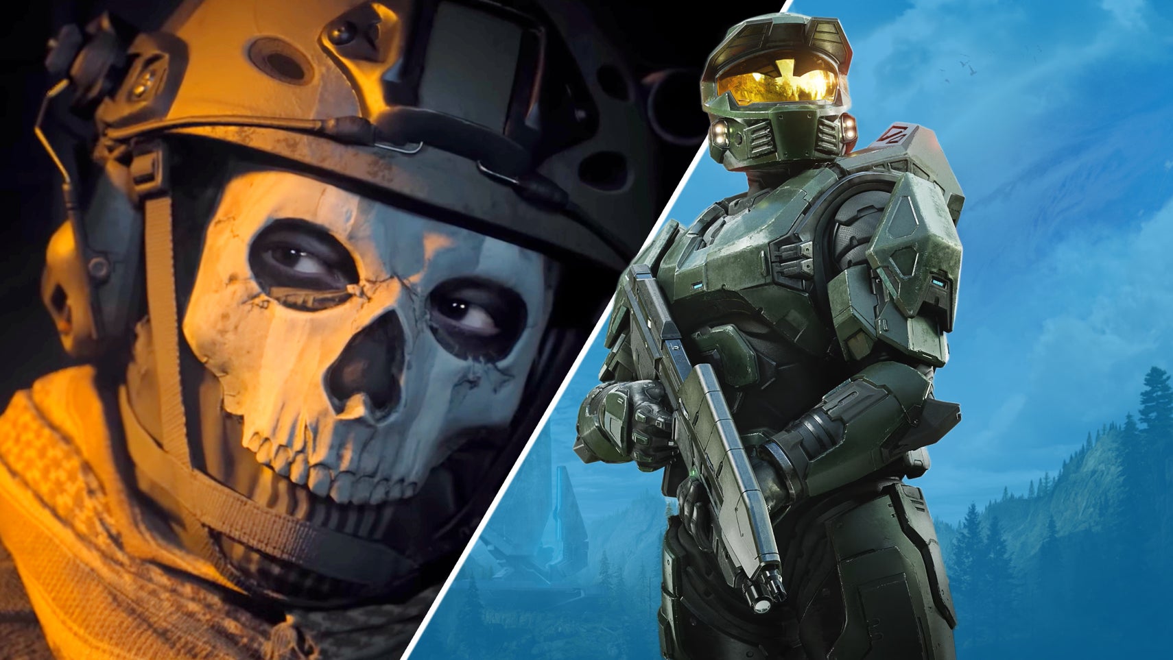 Слухи: Activision планирует полный перезапуск серии Halo силами Sledgehammer Games Мастер Чиф на синем фоне рядом с персонажем из Call of Duty