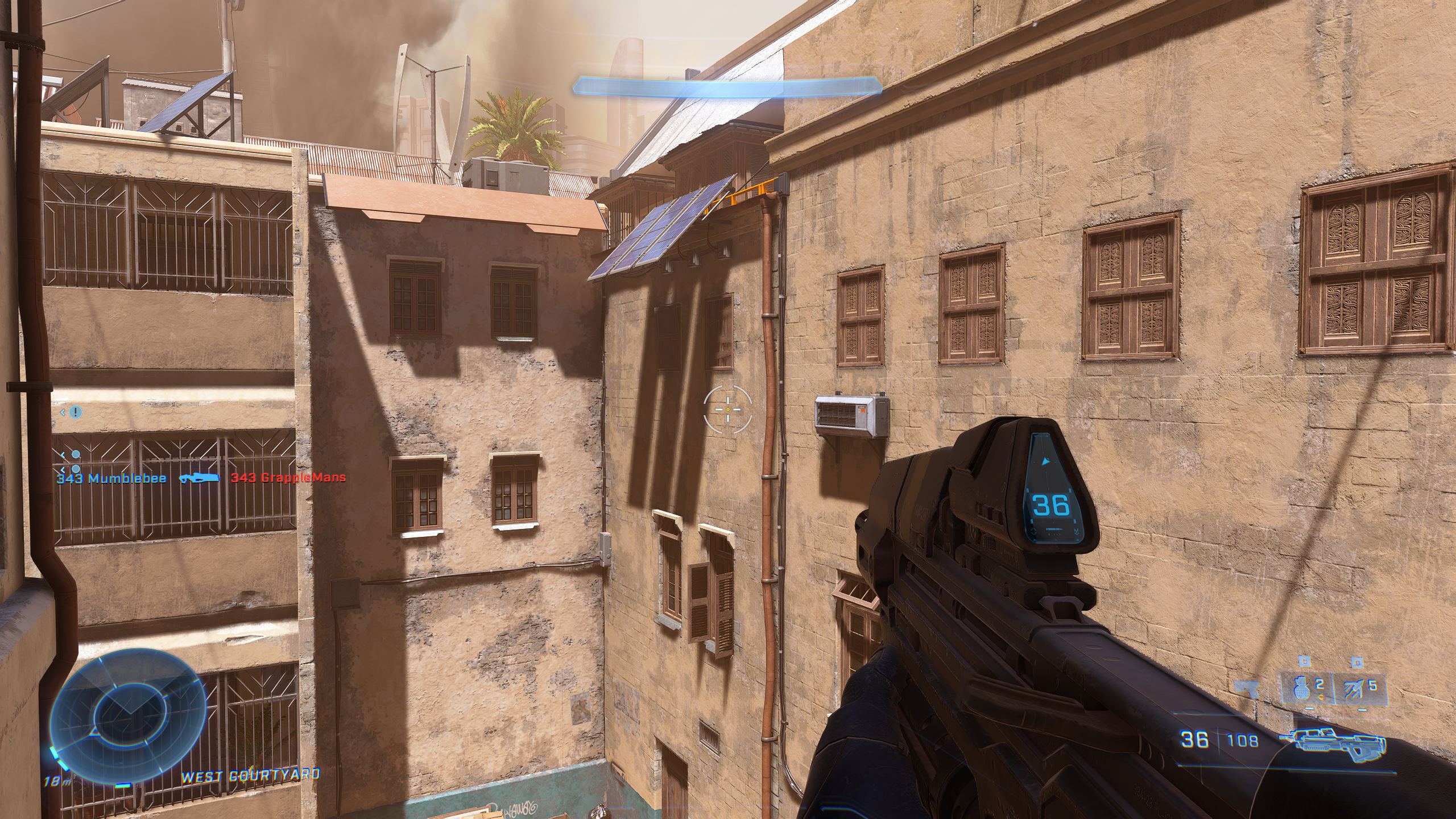 Halo Infinite with ray traced sun shadows on High.