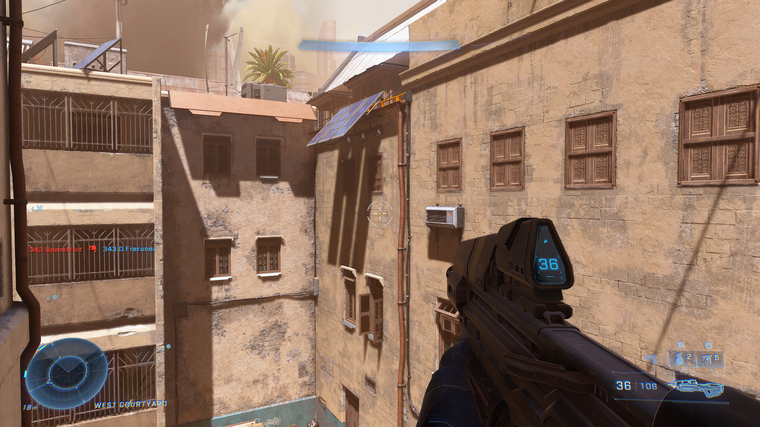 Halo Infinite with ray traced sun shadows on Medium.