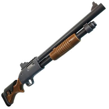 menu view of the hammer pump shotgun in fortnite with brown coloured stock and reloader