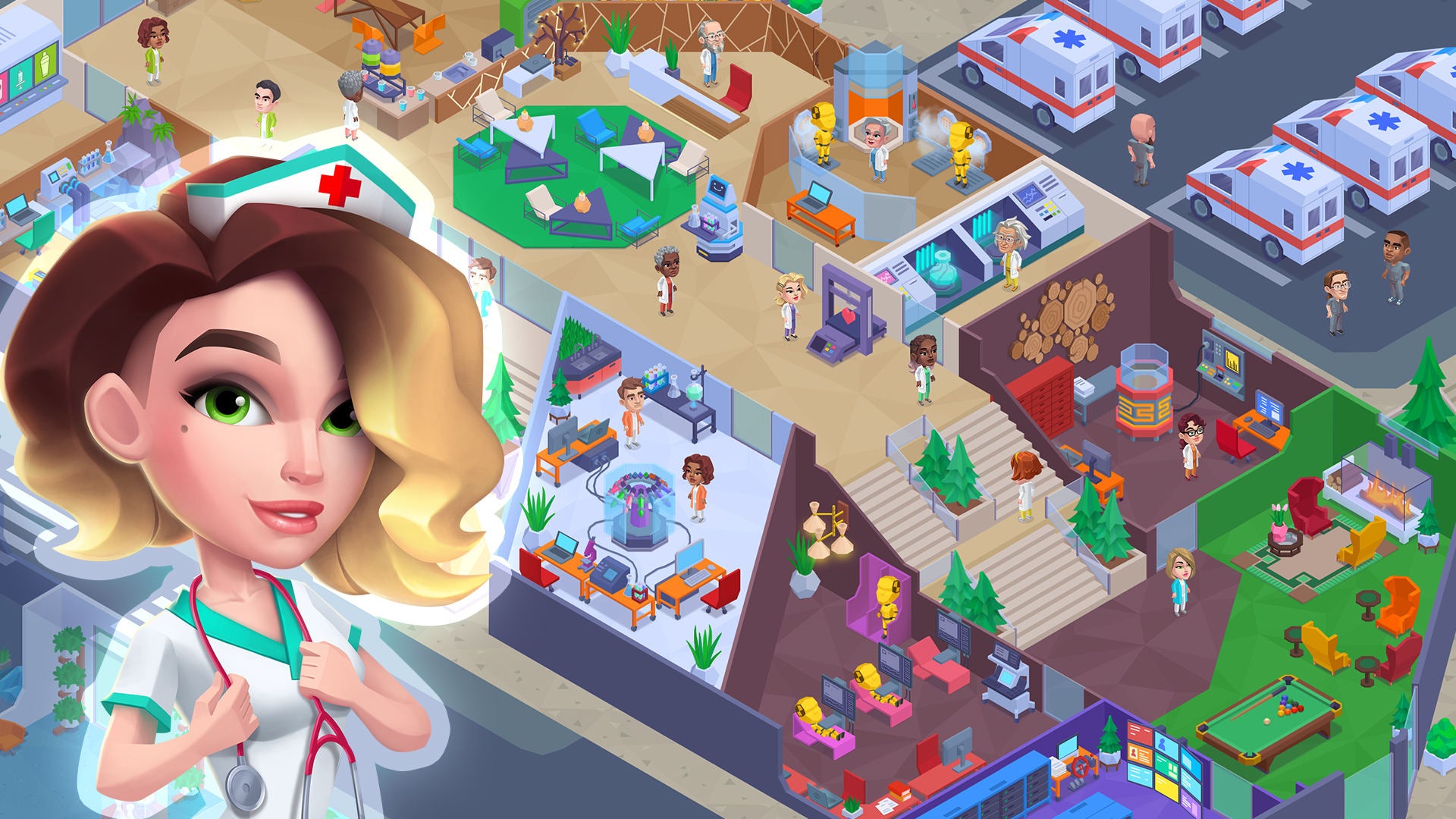 Happy Clinic nurse and gameplay