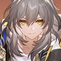 Cropped view of Stelle as the Harmony Trailblazer in Honkai Star Rail, from the neck up.