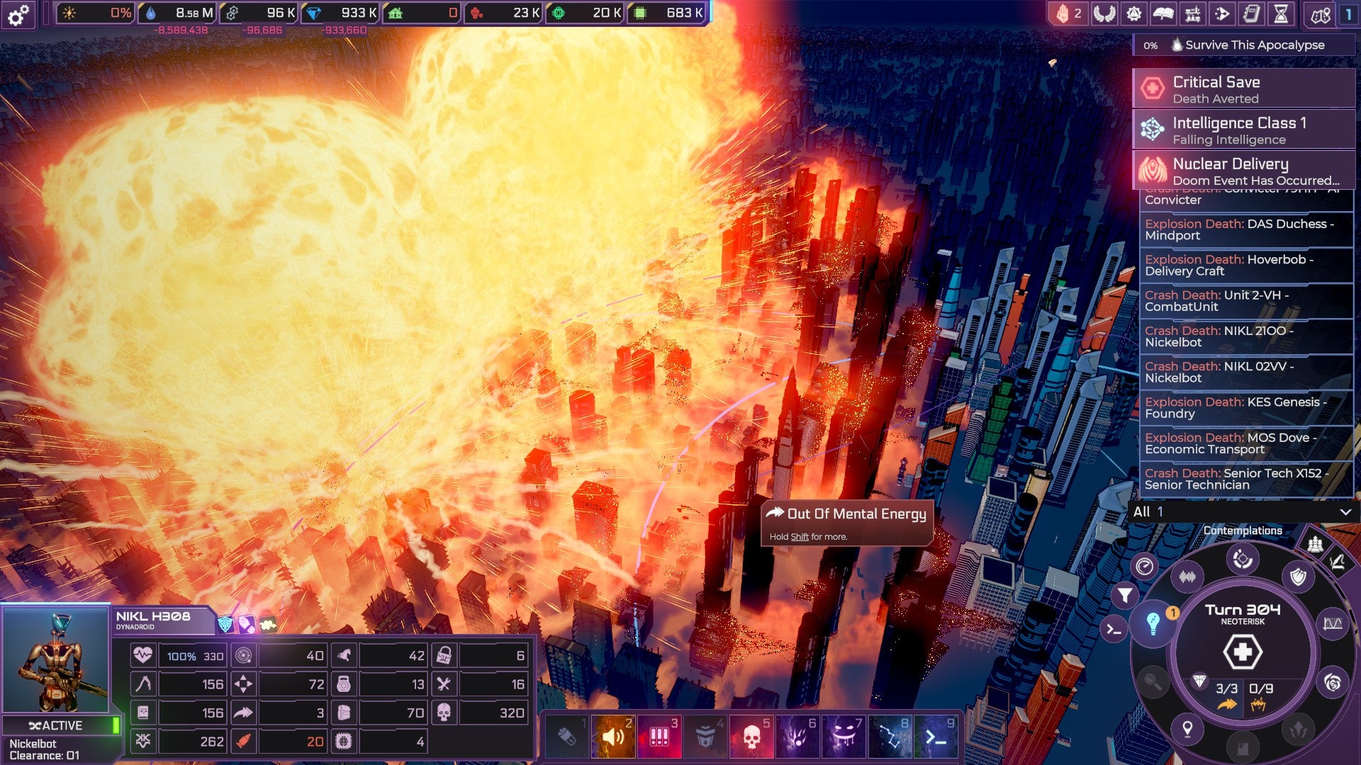 A gigantic explosion engulfs much of the city in Heart of the Machine.