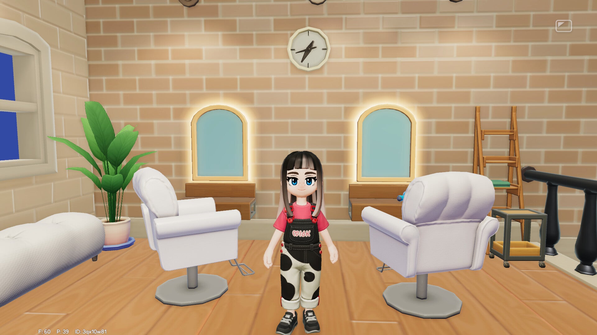 Heartopia character customisation screen showing hairstyle and colour options