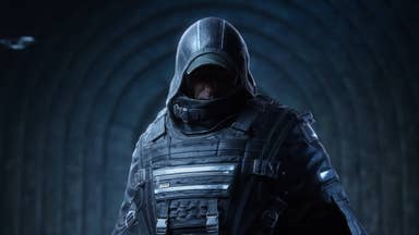 Close up on armoured, hooded figure from Hell is Us trailer