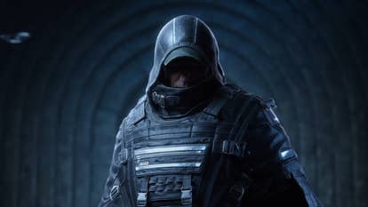 Close up on armoured, hooded figure from Hell is Us trailer