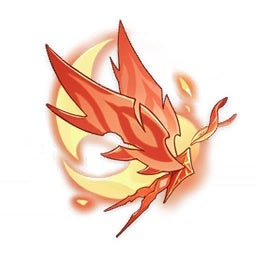 Menu view of Hellfire Butterfly material from Genshin Impact.