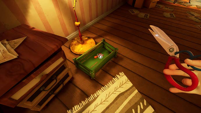 A spare handle in a crate in Hello Neighbor 2