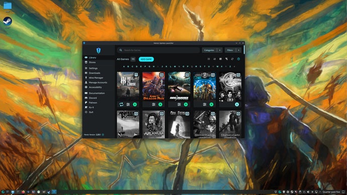 Linux per il gaming: ora è una valida alternativa a Windows 5 Heroic Games Launcher running on CachyOS, a Linux distro.
