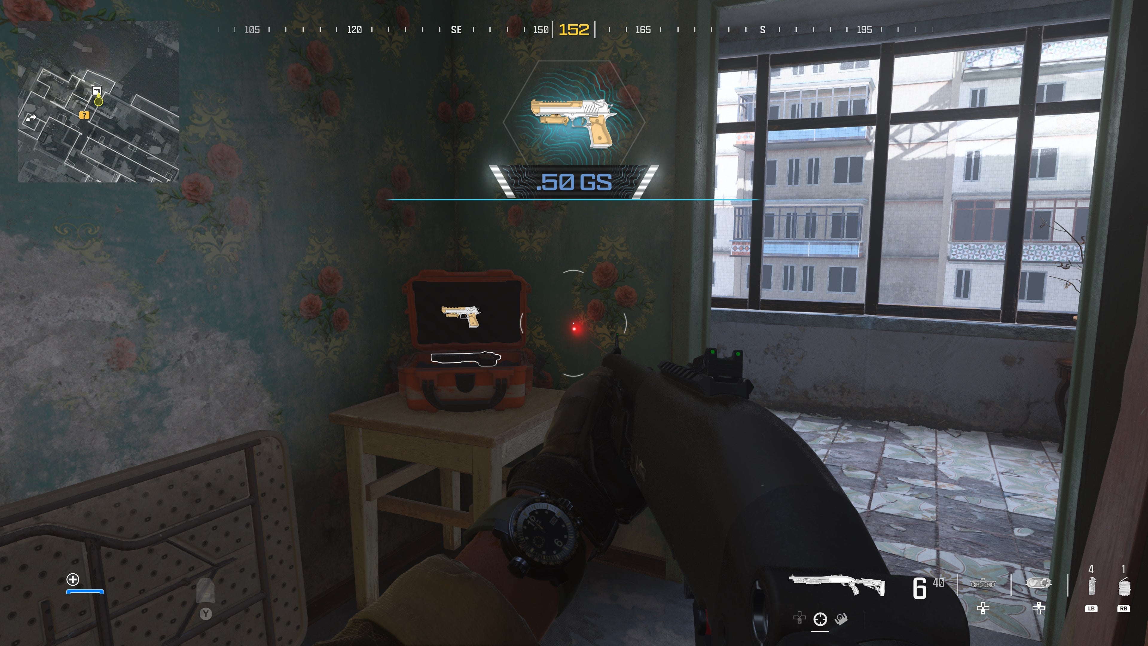 looking at a supply box with a weapon in it on the highrise map