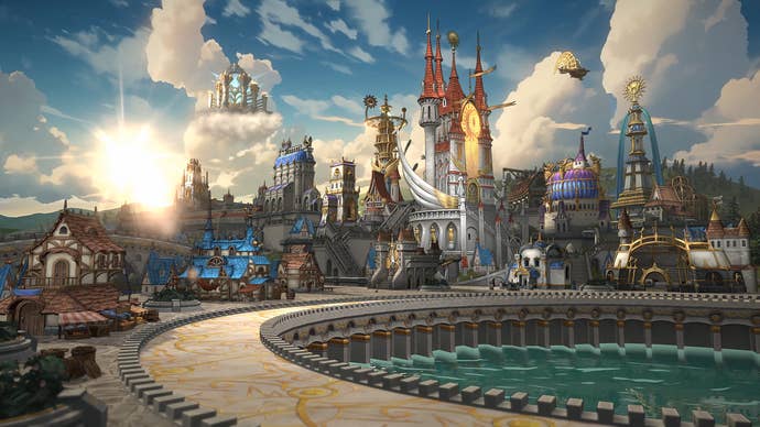 A gleaming temple in the sunlight in Heroes Of Might & Magic: Olden Era